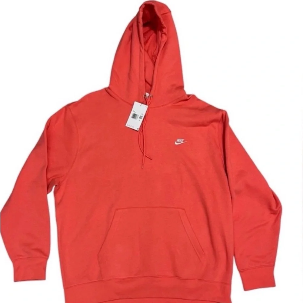Nike Men’s Fleece Orange Hoodie Pullover Salmon XXL NEW WITH TAG